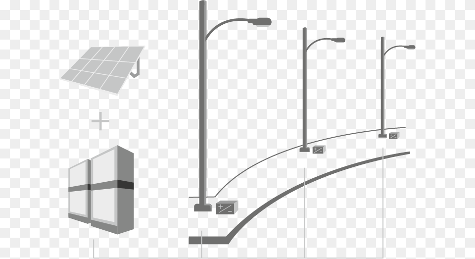 Centralised Solar Power Street Lighting System Architecture, Bow, Weapon, Road, City Png Image