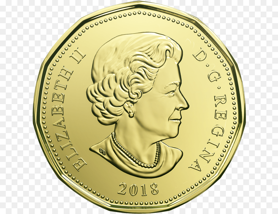 Cents Canada Canada Dollar Elizabeth 2 2018, Coin, Money, Face, Head Free Png