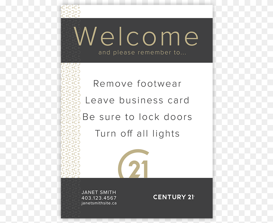 Century 21 Realty Welcome Signs Design Opt, Advertisement, Poster, Page, Text Png Image