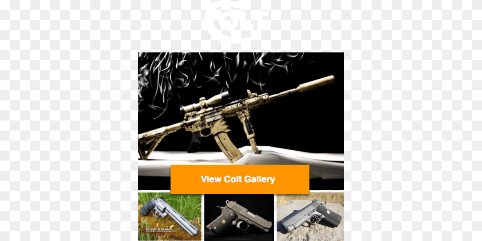 Cerakote Gun Coatings Colt Machine Gun, Firearm, Rifle, Weapon, Handgun Png Image