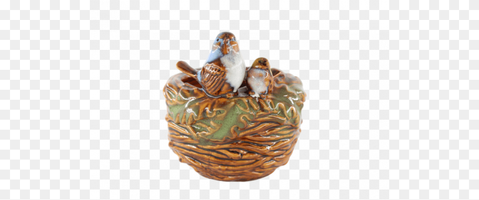 Ceramic Bird Nest Flower Pot Decoration, Figurine, Pottery, Art, Porcelain Free Png