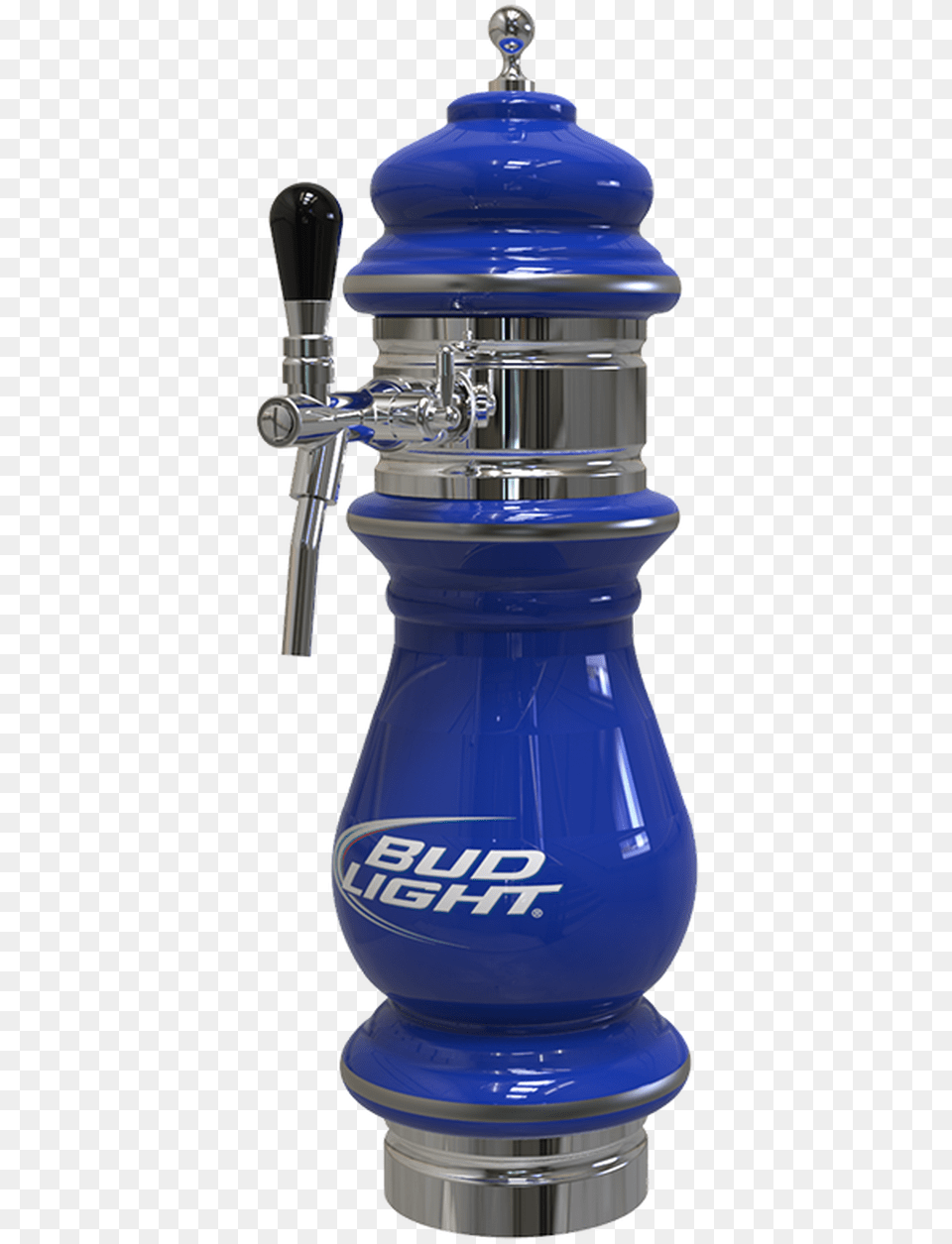 Ceramic Bud Light Beer Tower 1 3 Taps Cobalt Blue, Bottle, Shaker, Machine, Jar Free Transparent Png