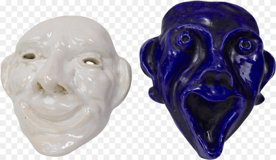 Ceramic Comedy And Tragedy Masks Carving, Sea Life, Animal, Fish, Jewelry Free Transparent Png