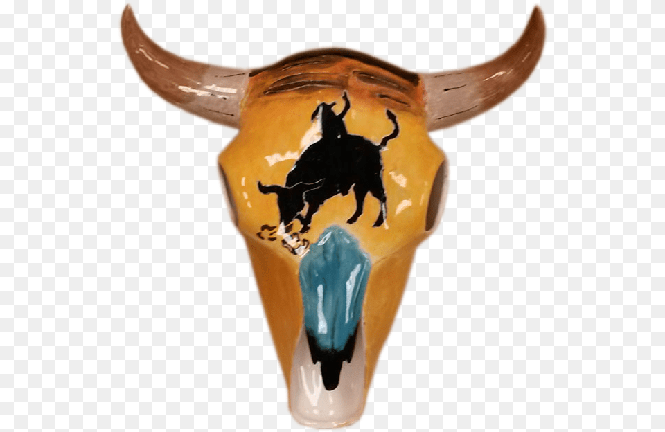 Ceramic Cow Skull Animal Figure, Bull, Mammal, Canine, Dog Free Png Download