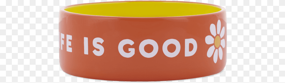 Ceramic Daisy Life Is Good Dog Bowl Transparent Pet Bowl, Soup Bowl, Accessories, Ornament, Jewelry Free Png