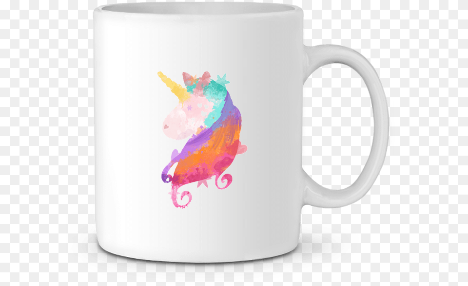 Ceramic Mug Watercolor Unicorn By Pinkglitter Mug, Cup, Beverage, Coffee, Coffee Cup Png Image