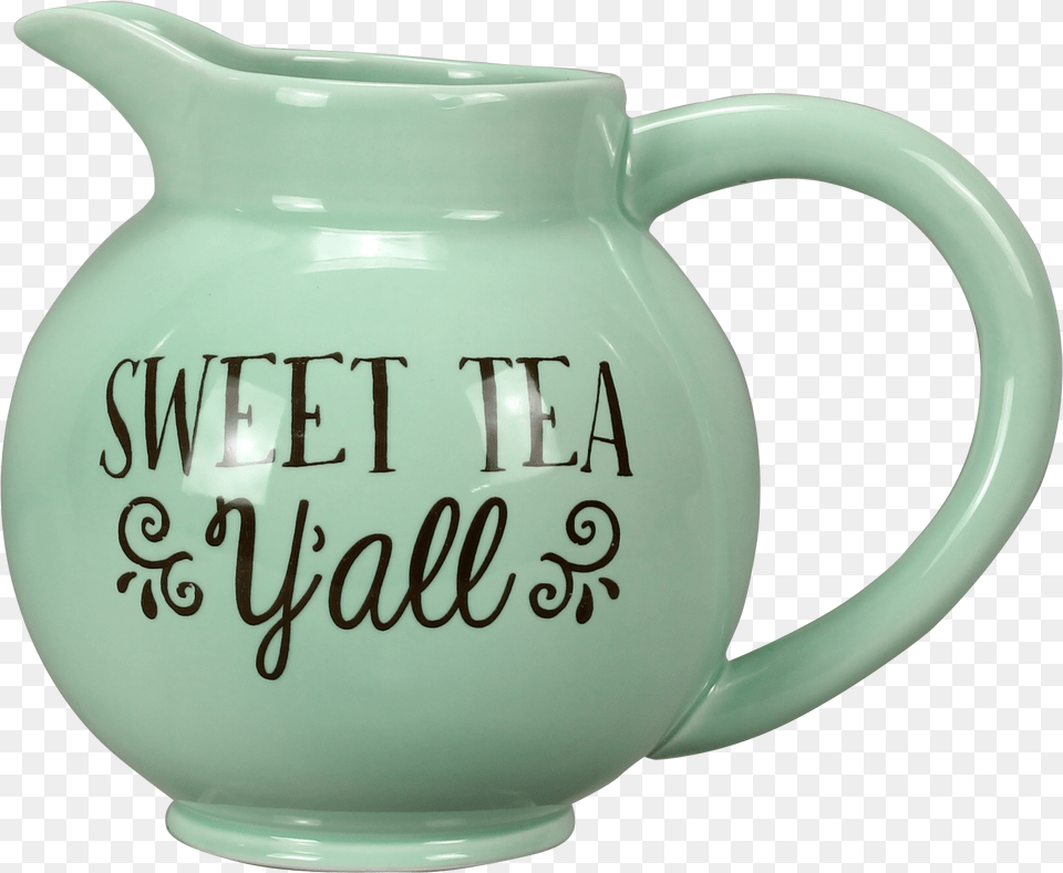 Ceramic Sweet Tea Pitcher Sweet Tea, Jug, Water Jug, Beverage, Coffee Png Image