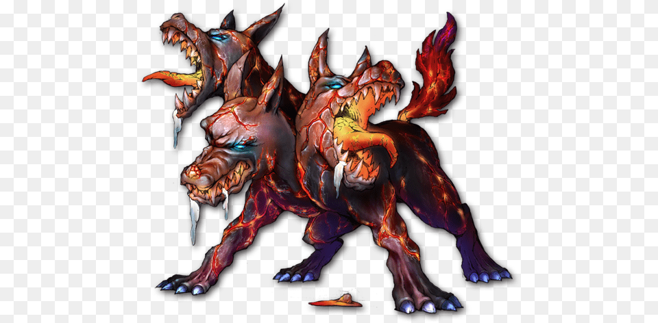 Cerberus Fire Transparent Clipart Illustration, Dragon, Adult, Female, Person Png Image