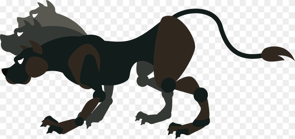 Cerberus Mythology Monster With Three Heads Clipart, Animal, Kangaroo, Mammal, Person Free Png
