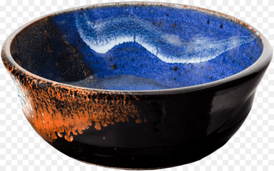 Cereal Bowl Handmade Pottery Cobalt Blue Amp Brown 34 Bowl, Soup Bowl, Art, Porcelain Free Png Download