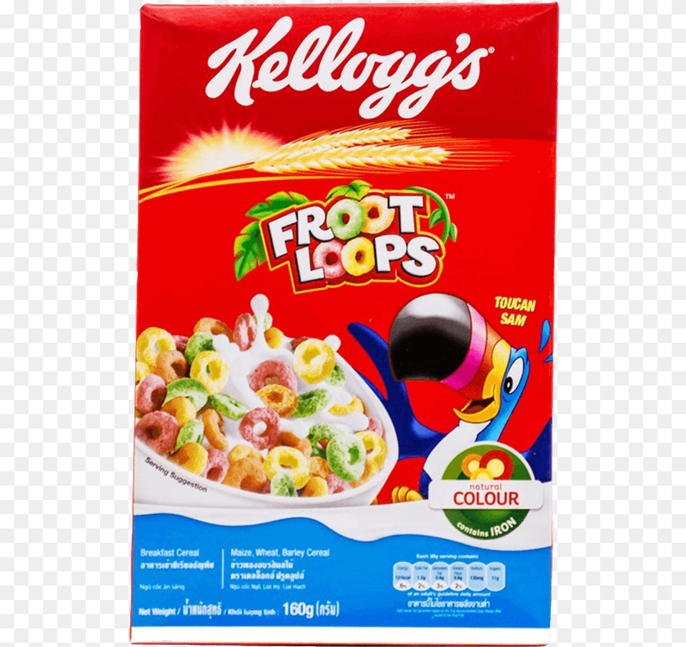 Cereal Froot Loops 160 Gm, Bowl, Advertisement, Food, Snack Png Image