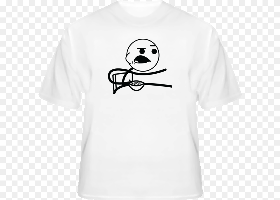 Cereal Guy Rage Comic 4chan Meme Funny T Shirt Cereal Funny T Shirt Memes, Clothing, T-shirt, Face, Head Free Png Download