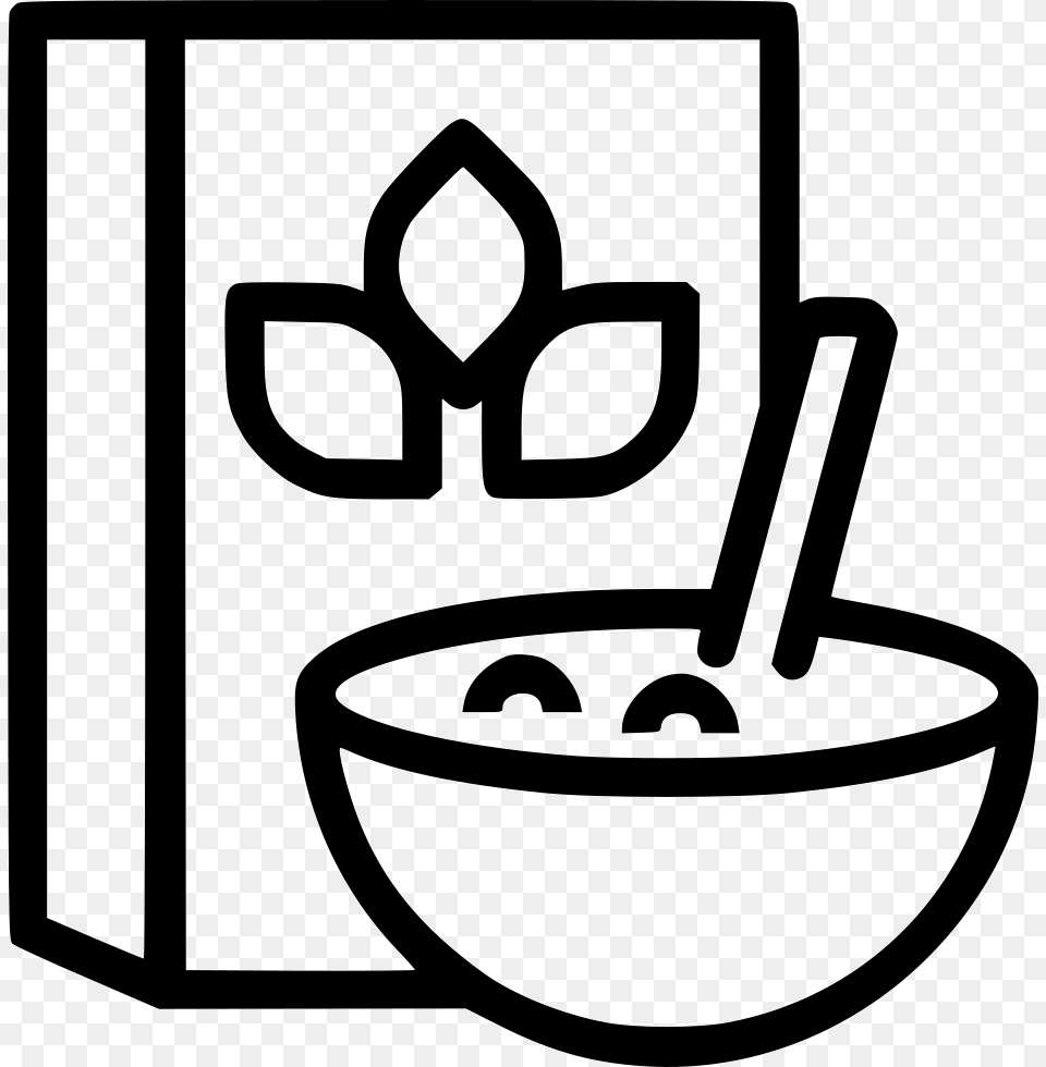 Cereals Cereal Icon, Bowl, Cutlery, Stencil, Spoon Free Png