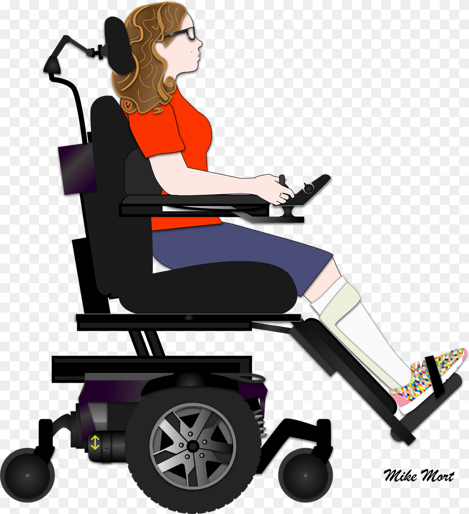 Cerebral Palsy Power Wheelchair, Furniture, Chair, Woman, Female Png
