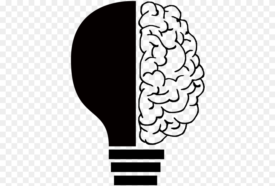 Cerebro Mente Psicologa Idea Corazones Amor Brain Light Bulb Clipart, Racket Free Png Download