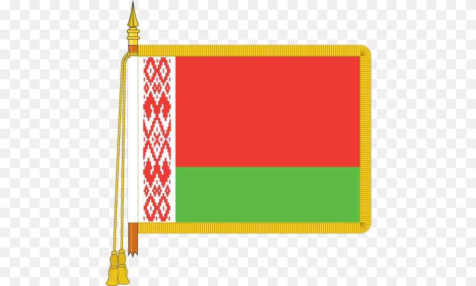 Ceremonial Belarus Flag Union Jack With Gold Fringe, Blackboard Png