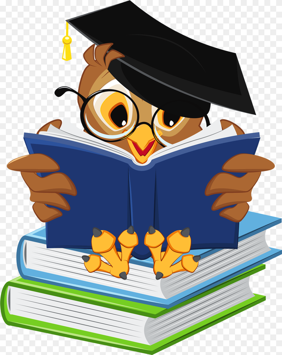 Ceremony Owl School Square Picture Cap Graduation Clipart Clipart School Book, People, Person, Reading Png