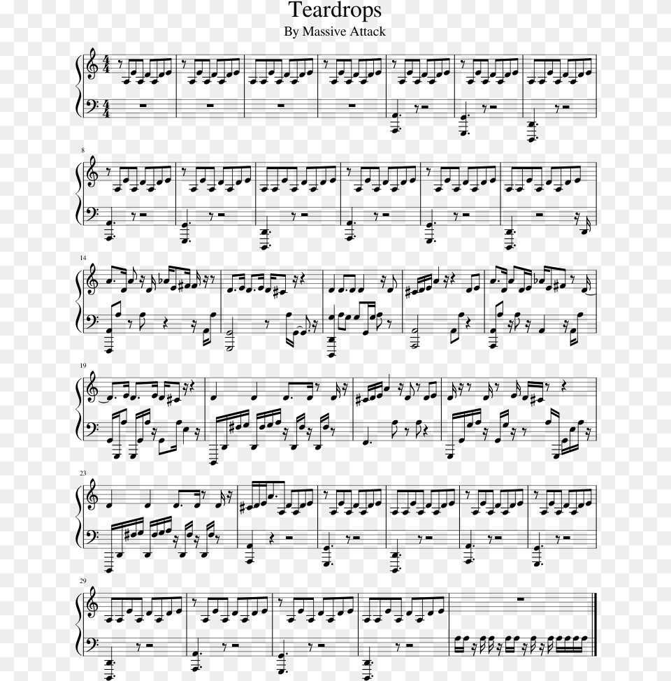 Cerf Volant Piano Sheet Music, Gray Free Transparent Png