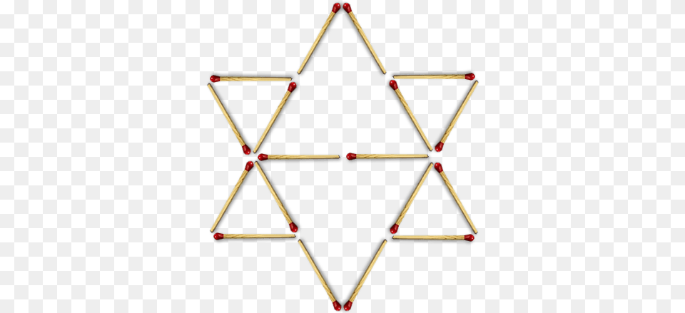 Cerillas Los 8 Tringulos Figuras Con Palitos De Fosforos, Triangle, Symbol, Star Symbol Free Png Download