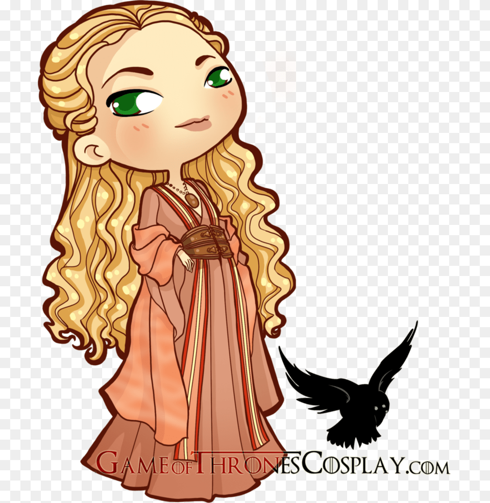 Cersei Game Of Thrones Cartoon, Gown, Clothing, Dress, Fashion Free Transparent Png