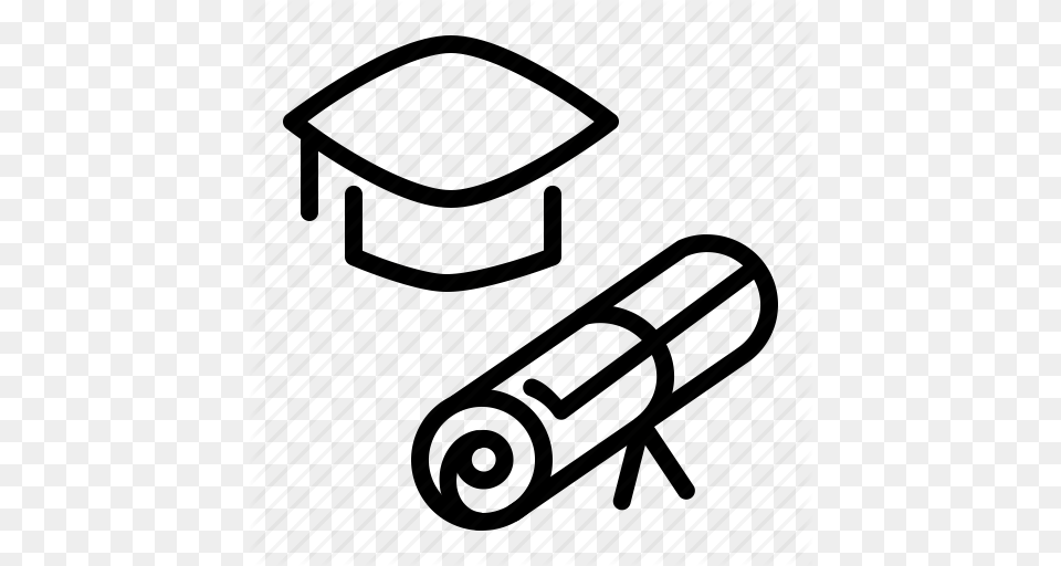 Certificate Degree Diploma Graduation Hat Mortarboard Scroll, Weapon, Ammunition Png