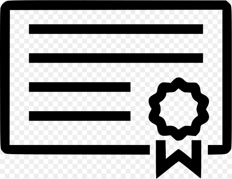 Certificate Icon, Stencil, Text Free Transparent Png