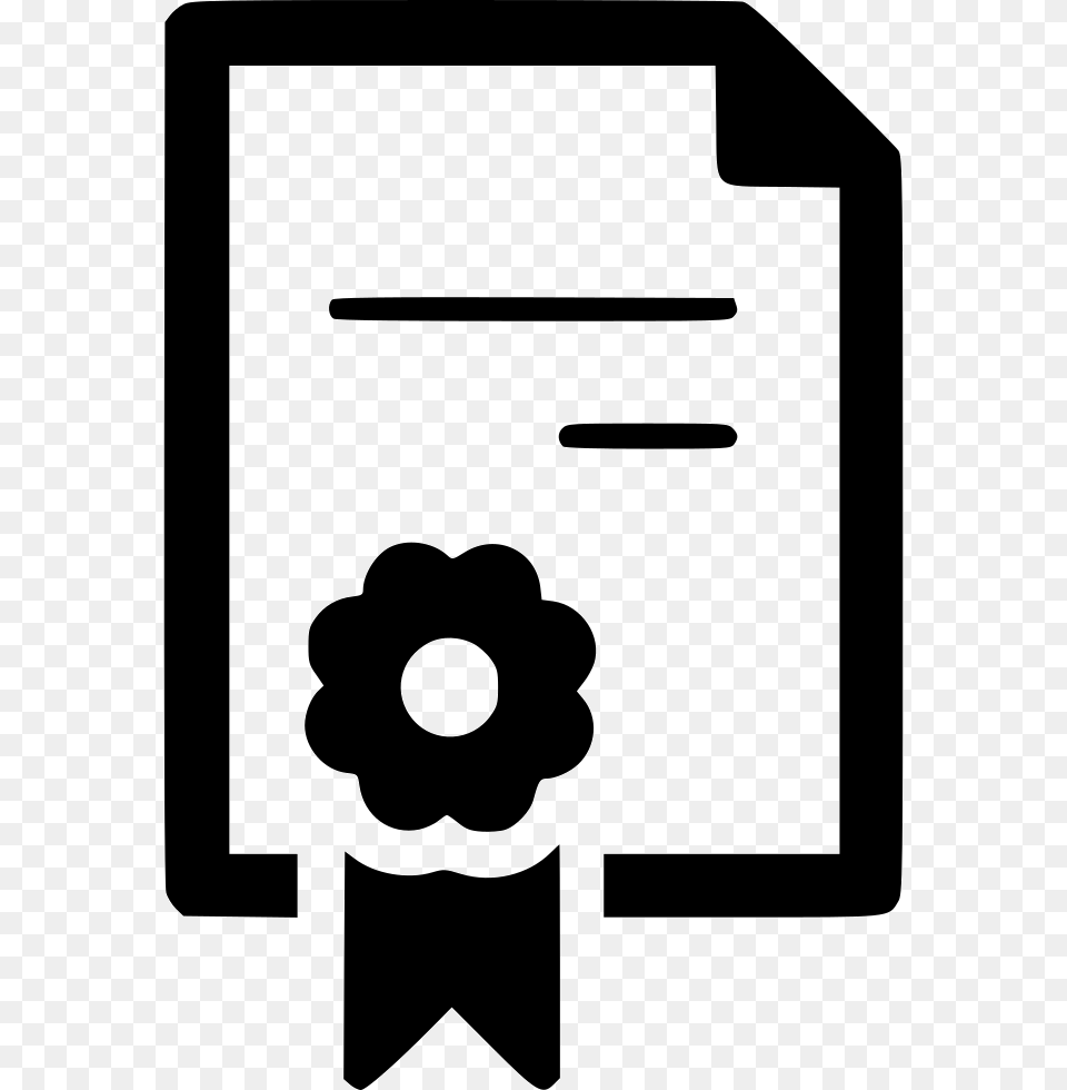 Certificate Icon Stencil, Mailbox, Text Free Png Download
