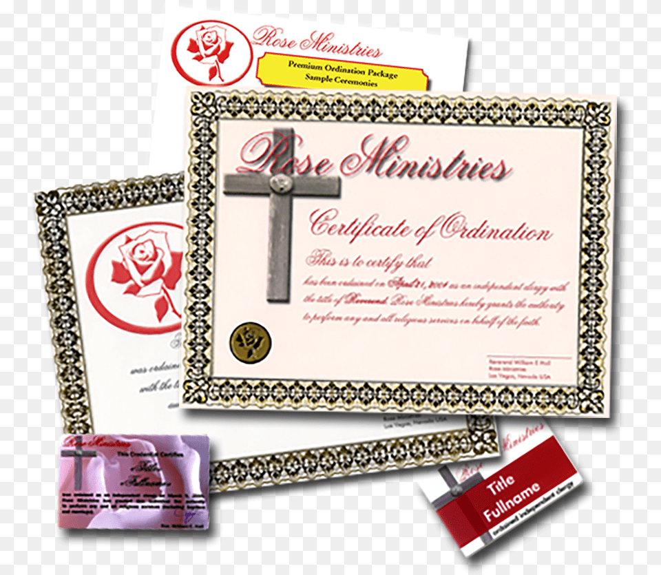 Certificate Ordination Certificate, Text, Diploma, Document Free Png