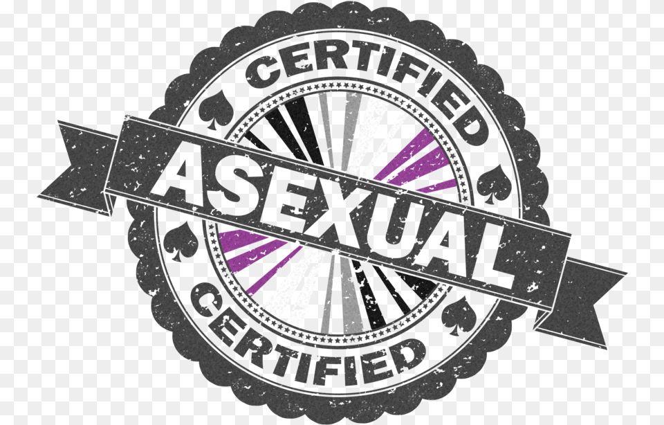Certified Asexual Stamp By Lovemystarfire Asexuality, Logo, Badge, Symbol, Emblem Png Image