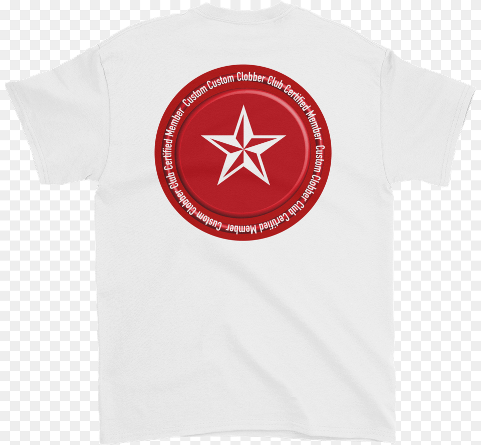 Certified T Shirt From Custom Clobber Club Emblem, Clothing, T-shirt, Star Symbol, Symbol Free Png Download