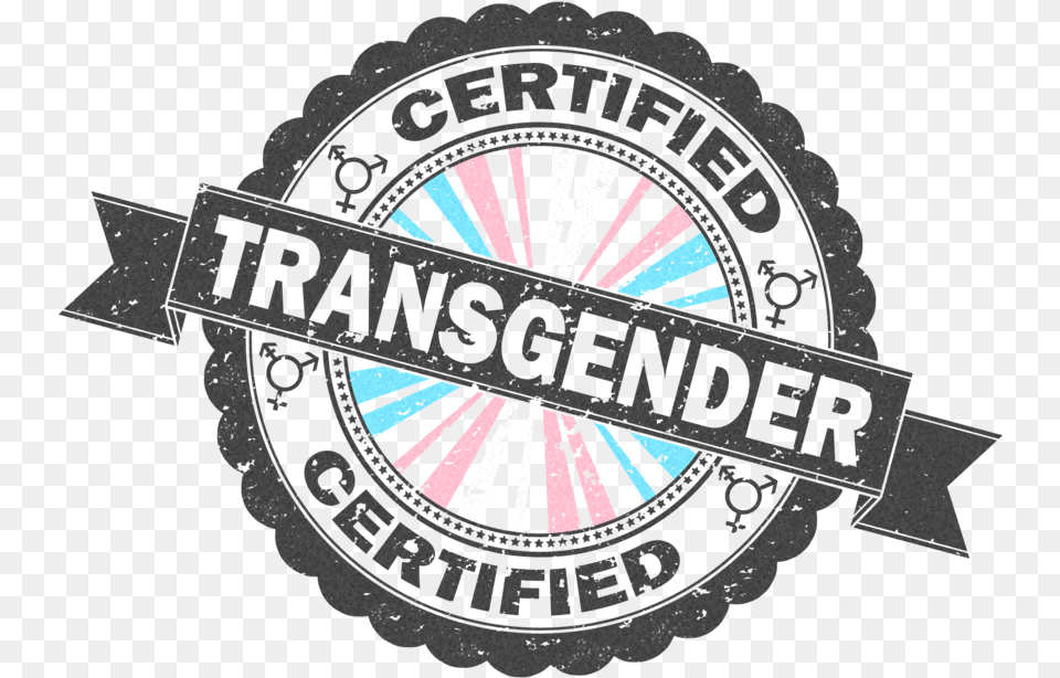 Certified Trans Transgender Transpride Queer Certified Transgender, Logo, Badge, Symbol, Machine Free Png Download