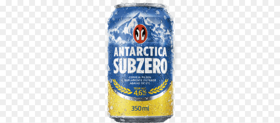 Cerveja Antarctica Sub Zero Lata 350ml Antartica, Alcohol, Beer, Beverage, Lager Png
