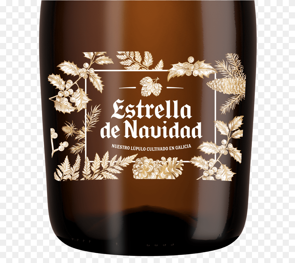 Cerveza Estrella Galicia Navidad, Alcohol, Beer, Beverage, Bottle Png Image