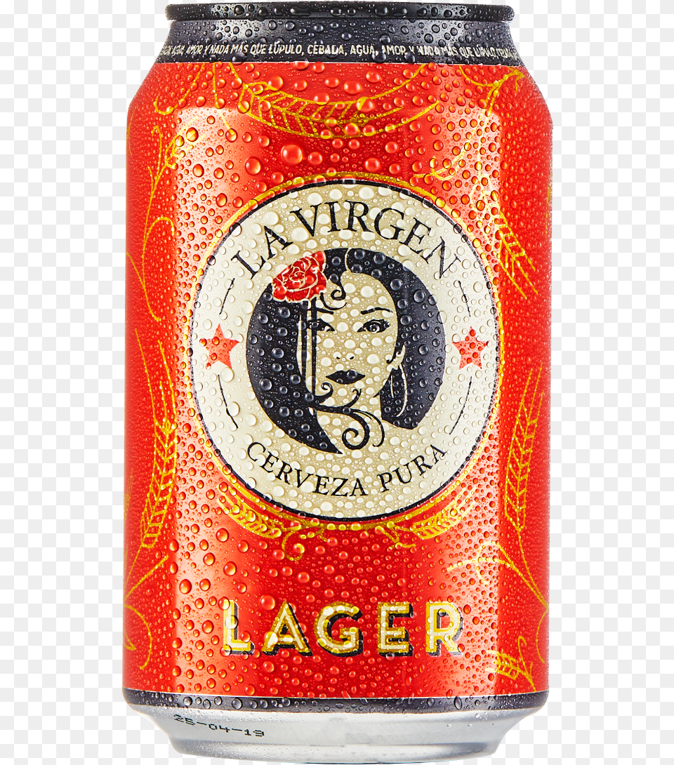 Cerveza La Virgen, Alcohol, Beer, Beverage, Tin Png Image