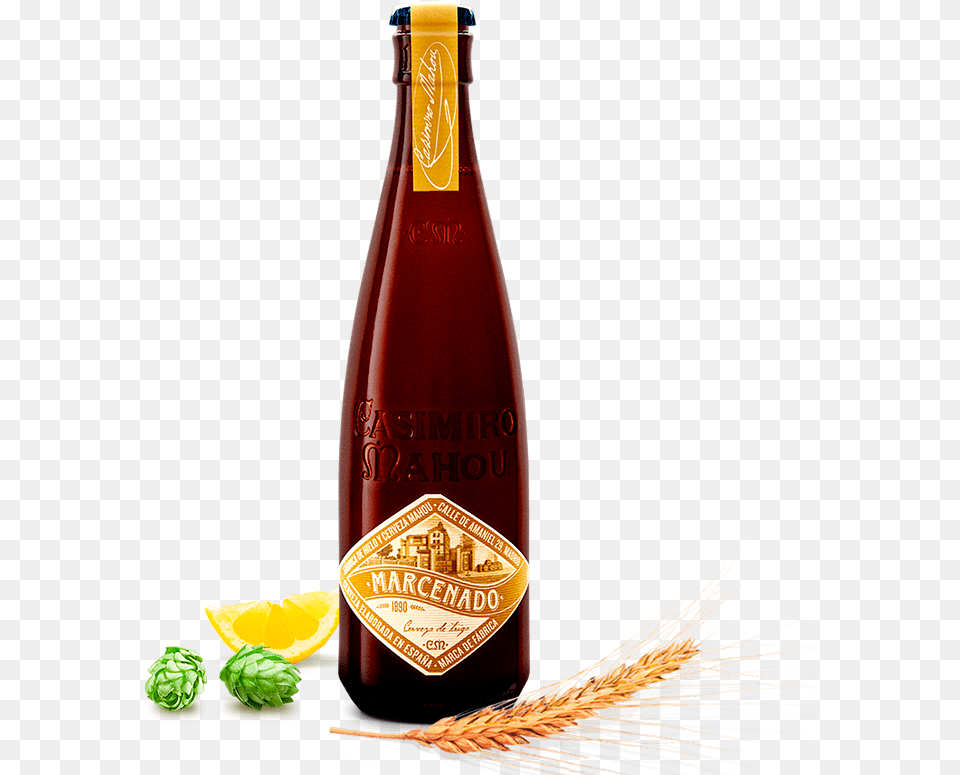 Cerveza Mahou Trigo Artesanal, Alcohol, Beer, Beverage, Bottle Free Transparent Png