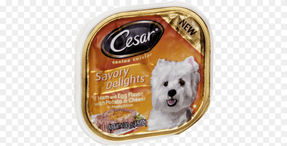 Cesar Canine Cuisine Savory Delights Ham And Egg Flavor Cesar Canine Cuisine Dog Food Chicken Amp Beef In, Animal, Mammal, Pet Free Png