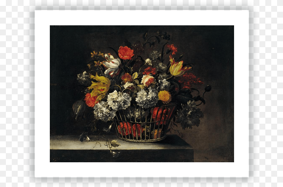 Cesta De Flores Jean Baptiste Monnoyer, Art, Painting, Plant, Flower Png