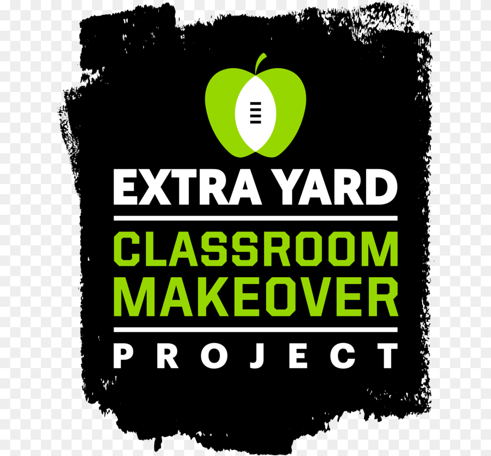 Cfp Eycmp Paint Streaks Text Logo Light Bg Rgb Extra Yard For Teachers, Advertisement, Green, Poster, Scoreboard Free Transparent Png
