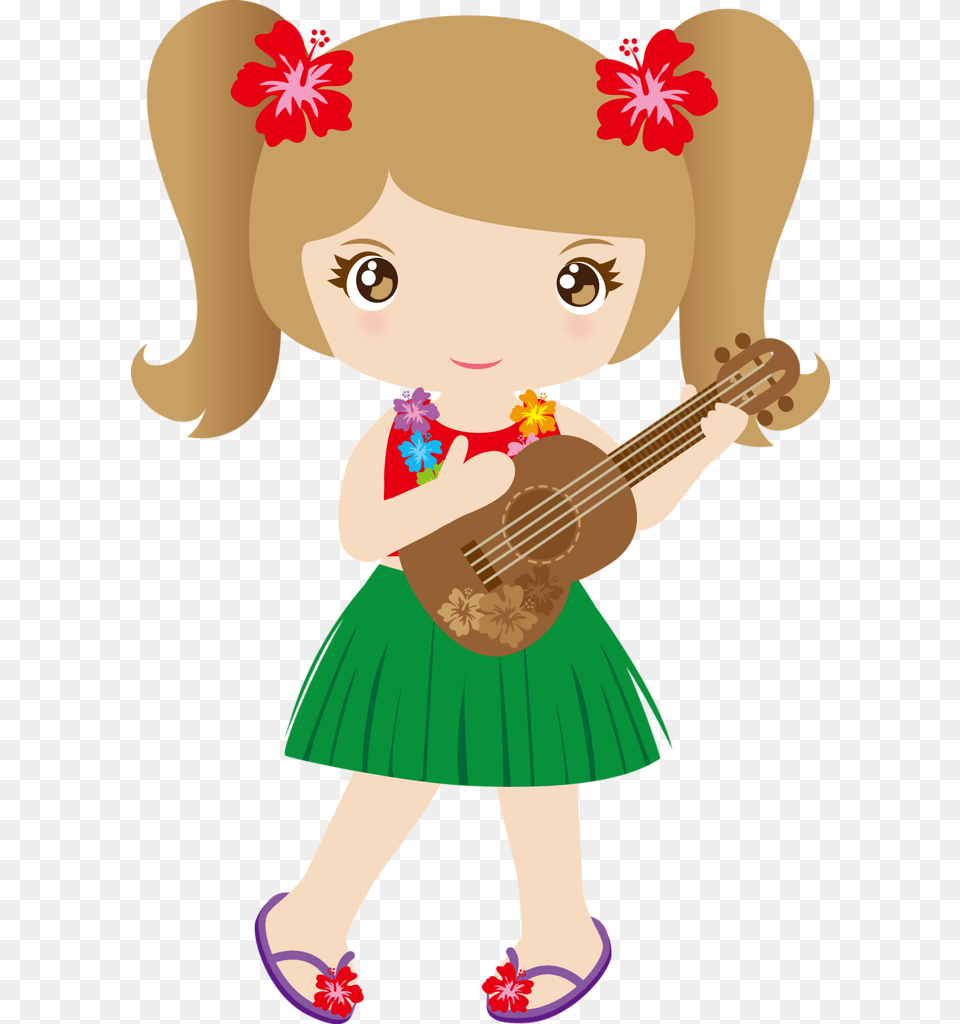 Cg Clip Hawaii Theme Cut Outs, Baby, Person, Guitar, Musical Instrument Free Png