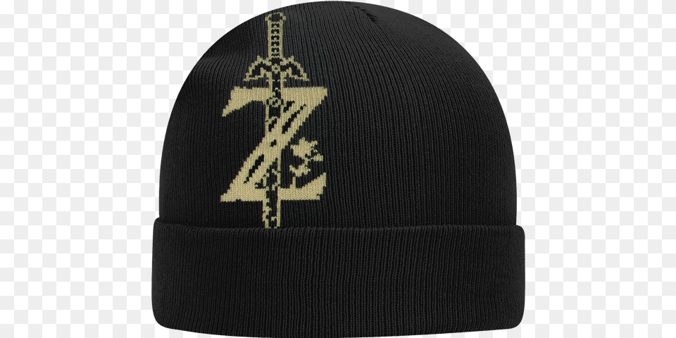 Cg Knit Cap Zelda Black Sword Front Breath Of The Wild Japanese Phone Case Iphone, Beanie, Clothing, Hat, Baseball Cap Png Image