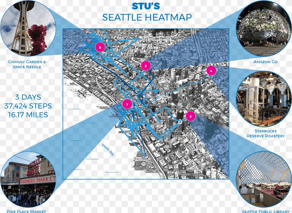 Cgd Travels Stuu0027s Seattle Heatmap Craig Gaulden Davis Tourism, Chart, Neighborhood, Plot, City Free Png