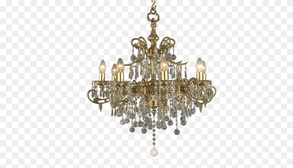 Ch 870 63 12 Ball Drop Gold Patina Chandelier, Lamp Png