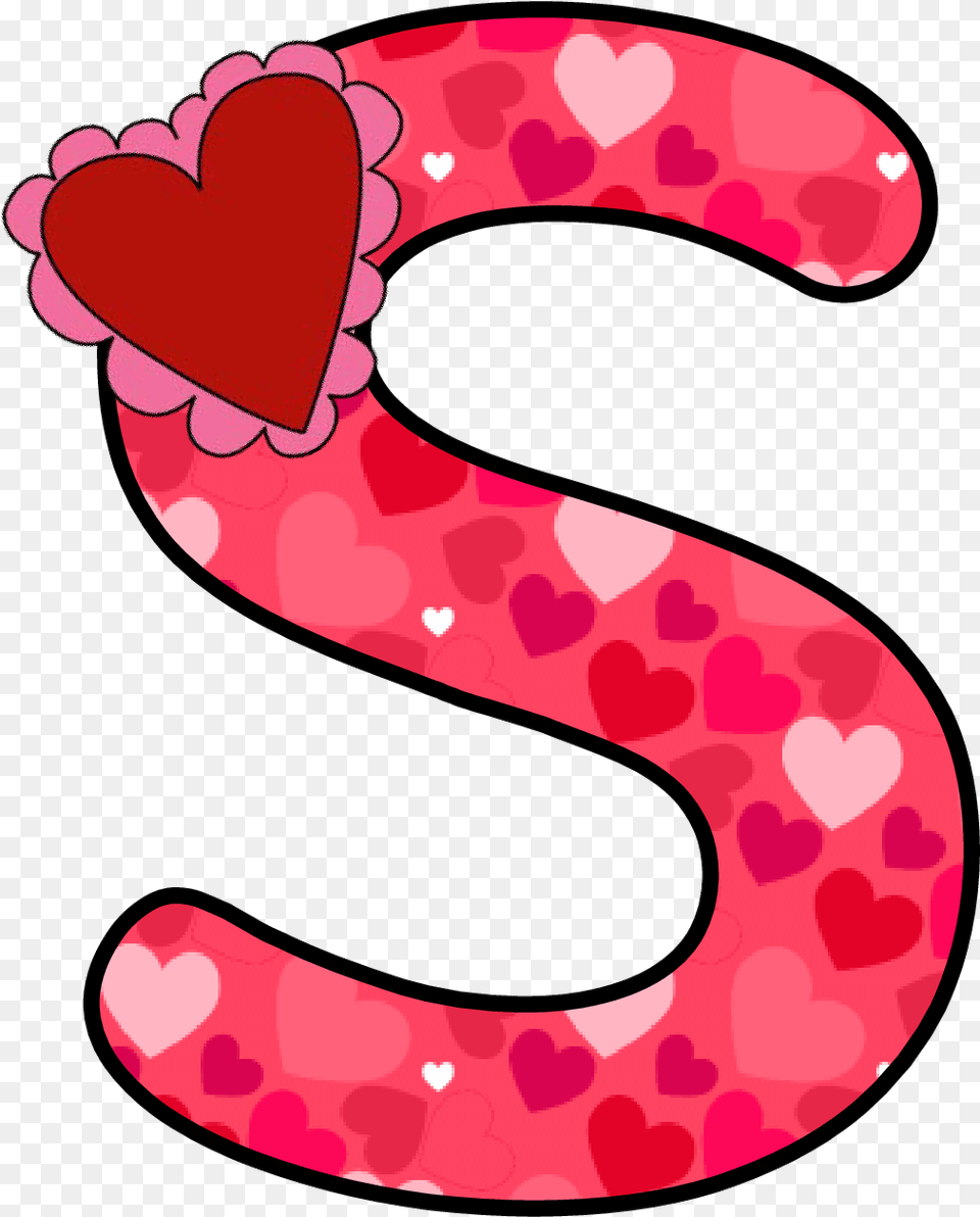 Ch B Alfabeto Corazon De Kid Sparkz Letra S Decorada Con Corazones, Symbol, Text, Number Free Png