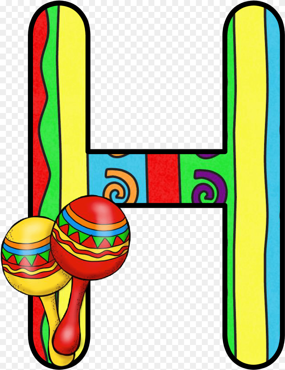 Ch B Alfabeto May 5 Th De Kid Sparkz Https May 5 Letters Mexican Fiesta Party Decorated Letters, Maraca, Musical Instrument Free Png