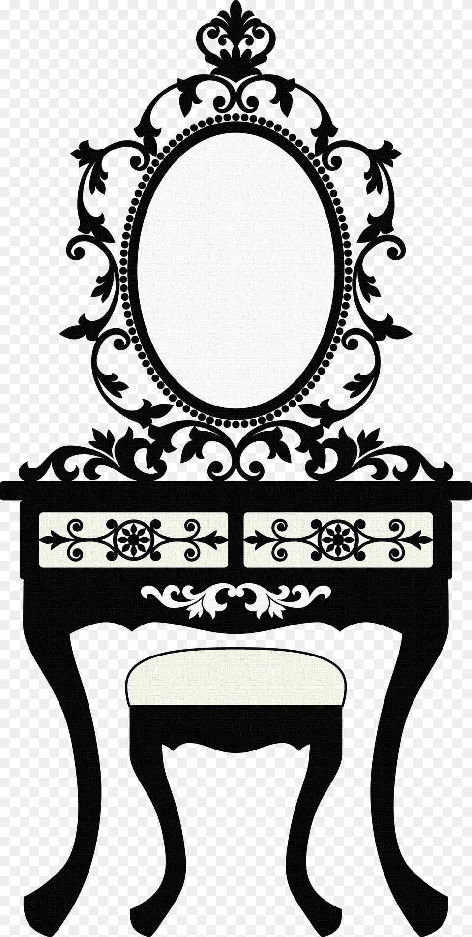 Ch B Coleccion Vanity Clipart, Dressing Room, Indoors, Room, Stencil Free Png