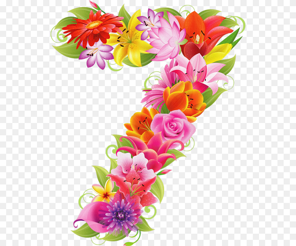 Ch B Number 7 Flowers, Art, Floral Design, Graphics, Pattern Free Transparent Png