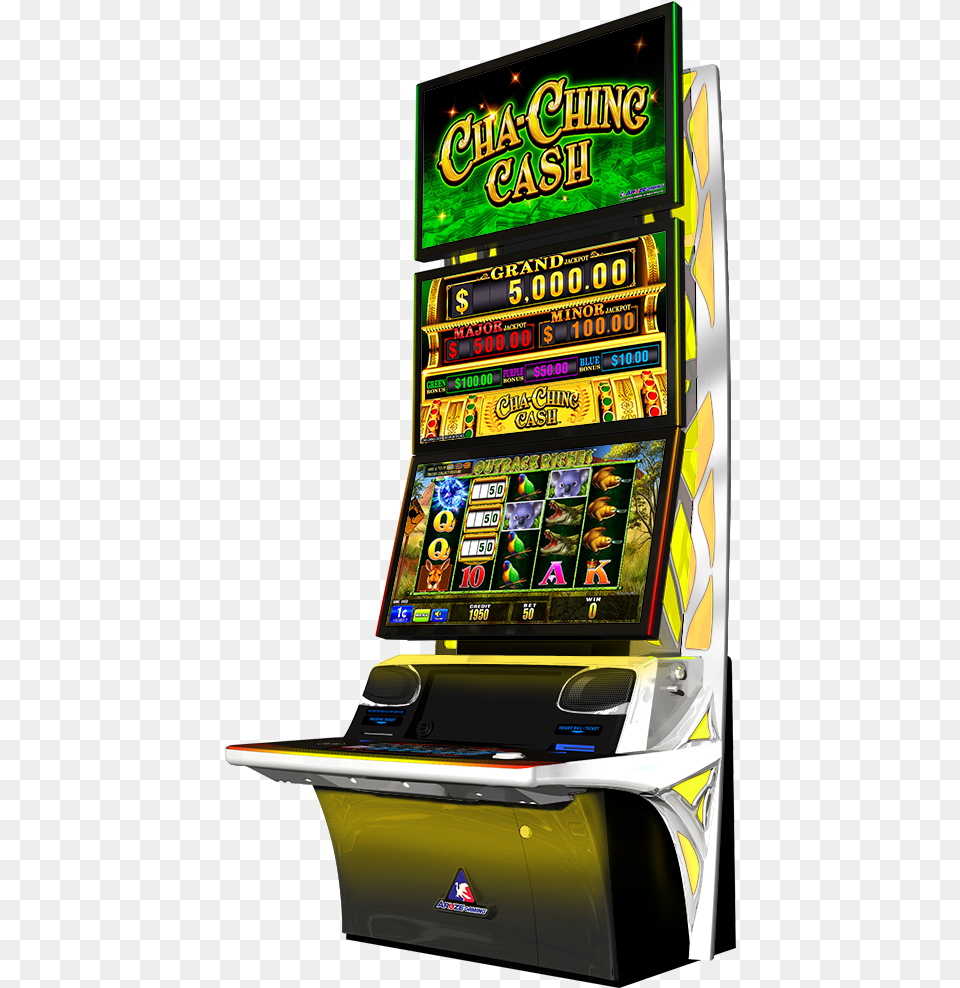 Cha Ching Cash Outback Riches Find Fortune And Adventure Cha Ching Slot Machine, Gambling, Game, Scoreboard Png Image