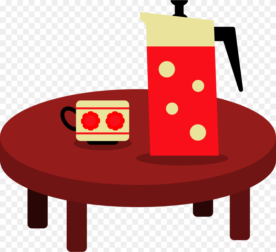 Chabudai Short Legged Table Clipart, Furniture, Cup, Dining Table Free Png Download
