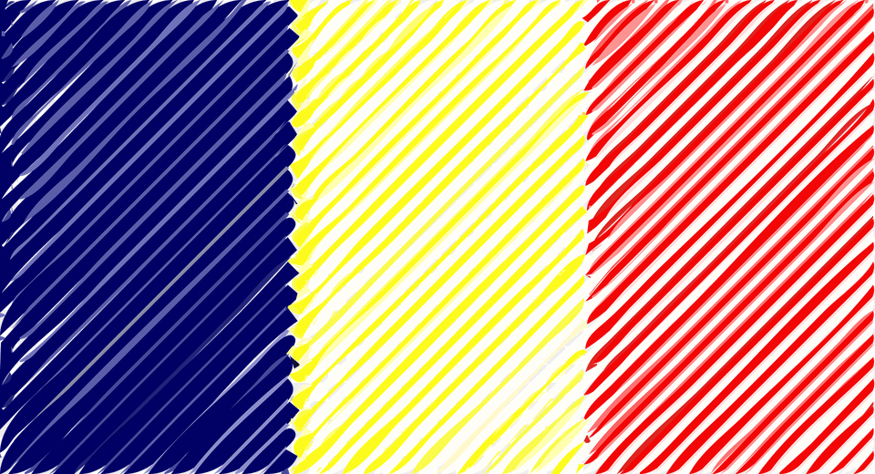 Chad Flag Linear Clipart Free Png Download