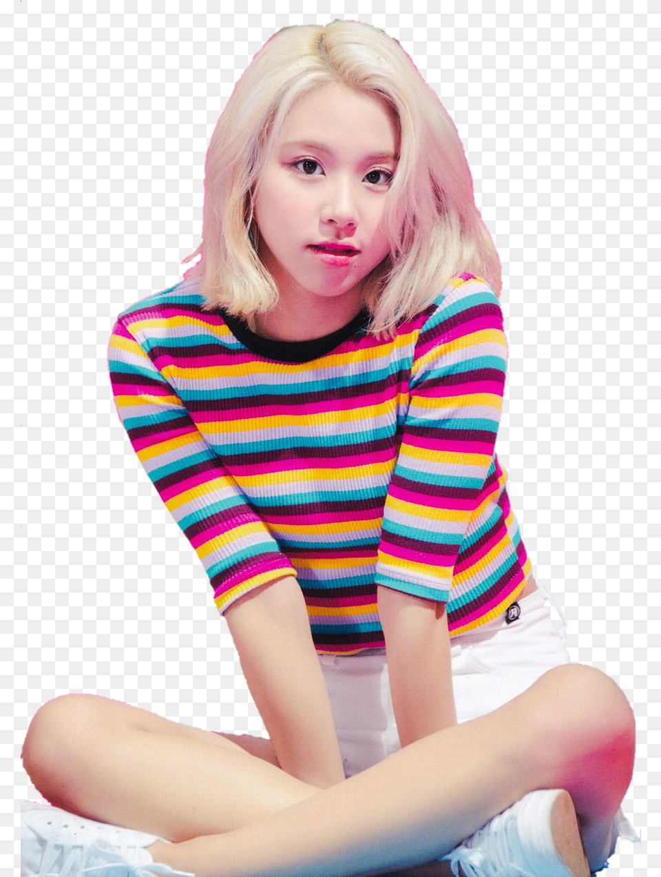 Chaeyoung Twice Sticker By Sitting, Adult, Portrait, Photography, Person Free Png